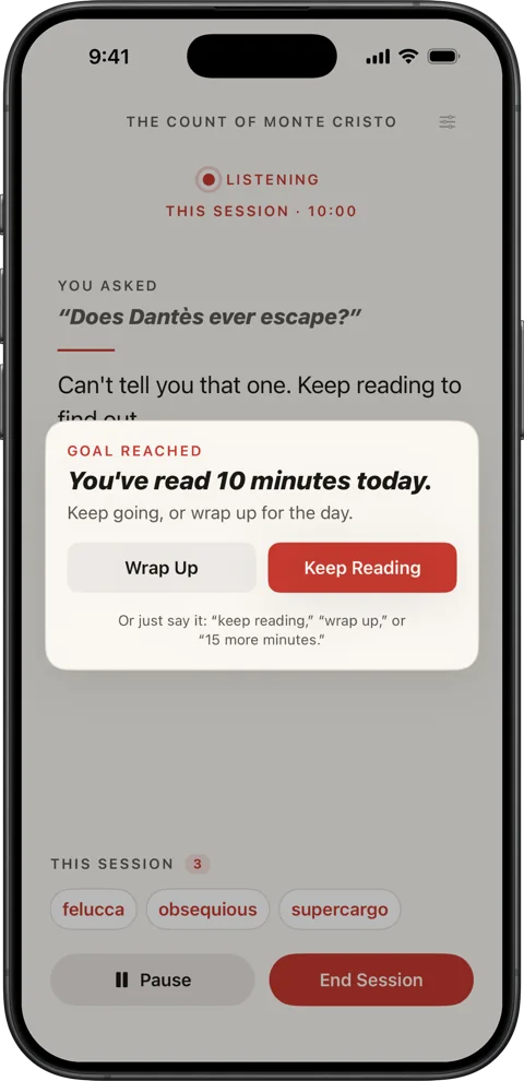 Goal reached: you've read 10 minutes today. Wrap Up or Keep Reading
